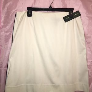 Ralph Lauren 12 pencil skirt white nautical NWT